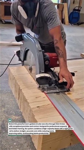 Massive Timber Cutting Made Easy with a Precision Track Saw System #Woodworking #Carpentry #Tools