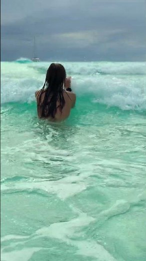 This Beach Turned Into a Water Park Quickly #shorts