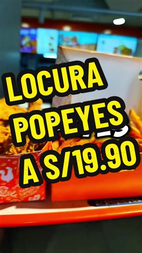 Aprovecha 5 piezas de pollo POPEYES a S/ 19.90 ‼️ También 5 soles le agregas una papa cajún familiar. Esta oferta será válida el Jueves 16 de Abril del 2026 a nivel nacional durante todo el día hasta agotar stock. Aplican TyC. La Promoción contiene 5 piezas de pollo a S/ 19.90. Promoción válida el Jueves 16 de Abril de 2026. Válido en todas las tiendas a nivel nacional, página web y call center. Válido 1 promoción por persona. Sujeto a disponibilidad, stock limitado, sujeto a cambios sin previo 