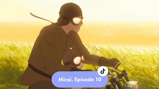 Kun meeting his great grandfather is epic! Mirai no Mirai: In a quiet corner of the city, four-year-old Kun Oota has lived a spoiled life as an only child with his parents and the family dog, Yukko. But when his new baby sister Mirai is brought home, his simple life is thrown upside-down; suddenly, it isn't all about him anymore. Despite his tantrums and nagging, Mirai is seemingly now the subject of all his parents' love. To help him adapt to this drastic change, Kun is taken on an extraordinar