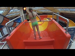 Orange & Red Water Slide at Aquapalace