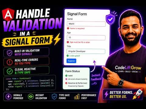 How do you handle validation in a Signal Form? #Angular #codeliftgrow