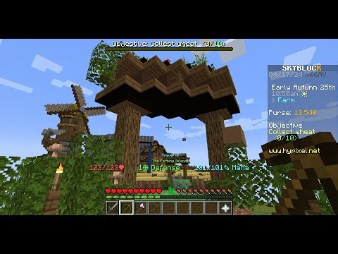 How To Travel The Farming Island And How To Sell Crops? in MineCraft : HyPixel : SkyBlock