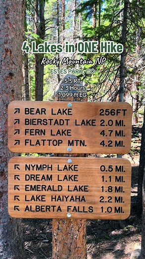 Rocky Mountain national park has so many hikes, but this is one of my faves. Make sure to get a timed entry ticket with bear lake access to enjoy these gorgeous lakes views 😎 #rockymountainnationalpark #coloradolakes #estesparkcolorado