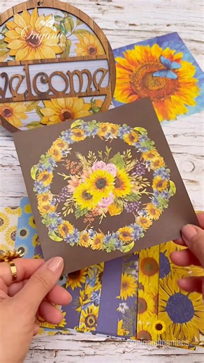 Beautiful Origami Paper with Sunflower Designs #origami #origamicraft #origamipaper #recommended