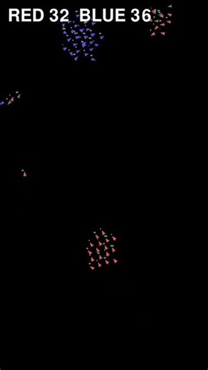 Boids AI 100 vs 100 Massive Battle Simulation