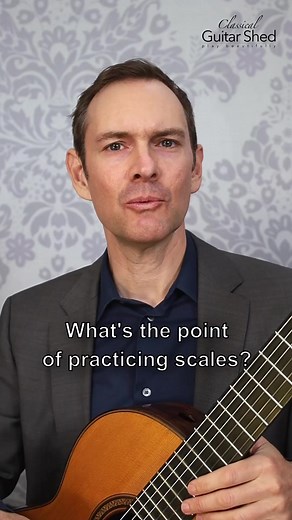 1.5K views · 11 reactions | Practicing guitar scales is key to playing beautiful melodies and improving finger placement, volume control, and tone quality in both left and right hands. Scales are the training ground for playing beautifully. #classicalguitarshed #GuitarTips #musicpractice #fingerplacement #tonalquality #scales #melodies #volumecontrol #musictraining #playbeautifully | Classical Guitar Shed | Facebook