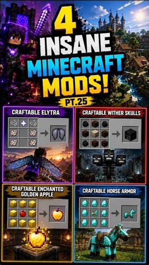 🔥 Minecraft Cool Mods PT.25 | Craft Elytra?!