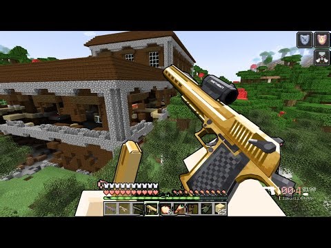 DESTROYING PILLAGER MANSION USING MODERN WEAPONS AND C4 IN MINECRAFT