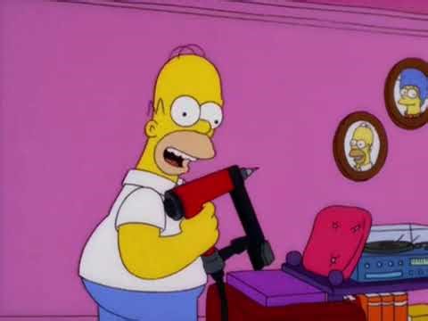 The simpsons Nail gun Hold this a sec