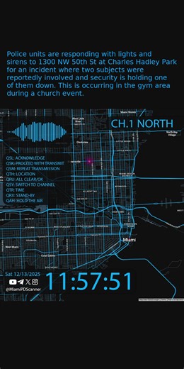 CODE 3 RESPONSE – Charles Hadley Park Gym | Miami PD #Shorts