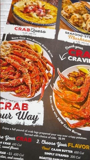 Red Lobster Menu #lobster #restaurant