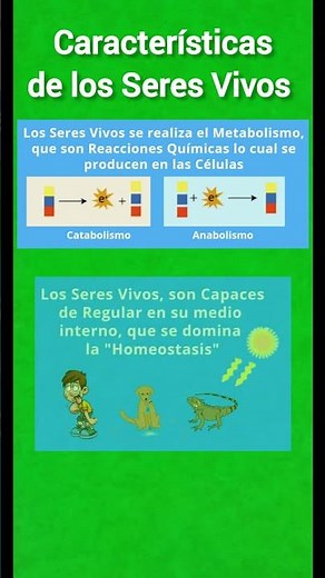 Características de los Seres Vivos #biología #seresvivos