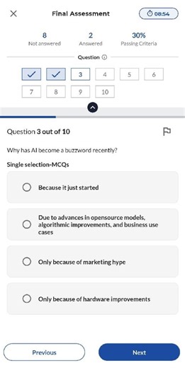 Why has AI become a buzzword recently?Single selection-MCQs... | Filo