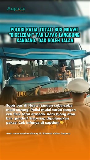 Polres Ngawi Gelar Ramp Check Jelang Ops Semeru 2026: Bus Tak Layak Dilarang Jalan!