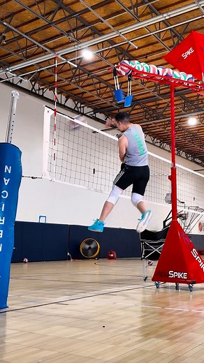 Having fun with the AcuSpike Machine AcuSpike 📺 Full video on Elevate Yourself YouTube! #volleyball #volleyballworld #volleyballgame | Elevate Yourself