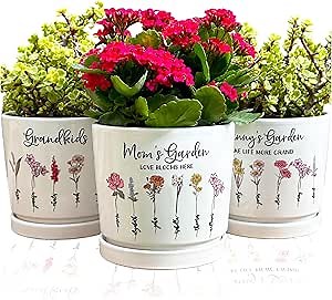 Personalized Grandma Gift, Custom Flower Pot with Names for Grandma's Garden