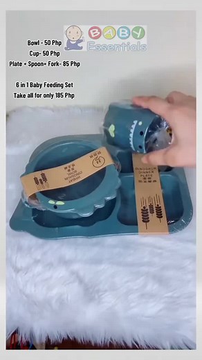 Bowl - 50 Php Cup- 50 Php Plate Spoon Fork- 85 Php 6 in 1 for only 185 Php lang Super ganda ng items..hindi ako nagka mali sa pag order👌❤️#babyfeedingset #fyp