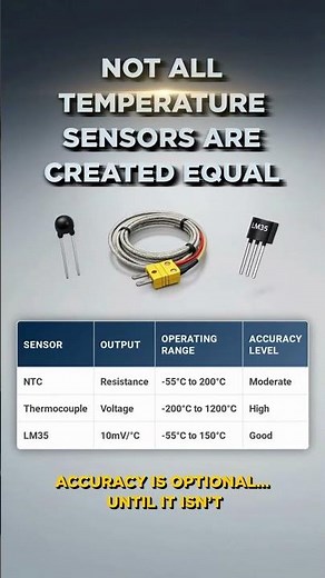 Not All Temperature Sensors Are Created Equal | NTC vs Thermocouple vs LM35 Explained