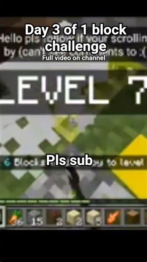 day 3 of 1 block challenge #minecraft