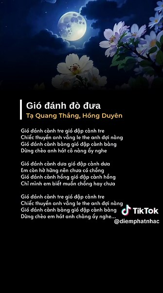 Gió Đánh Đò Đưa - Hồng Duyên, Tạ Quang Thắng | Karaoke Full Bài