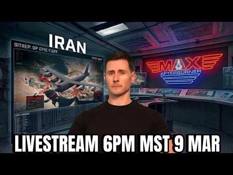 B-52's UNLEASH On Iran LIVESTREAM | 6PM MST 9 Mar