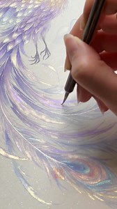 A girl has brought the purple phoenix from her dreams to life on paper - as dreamy as a fairy tale! #draw #art (cr: douyin YuFeiYangXue777) | T-Time HK