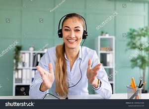 Video Conference Concept Front Portrait Young Stock Photo 2064624308 | Shutterstock