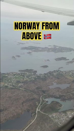 Flying into Norway felt unreal 🇳🇴✈️ #norway #bergen
