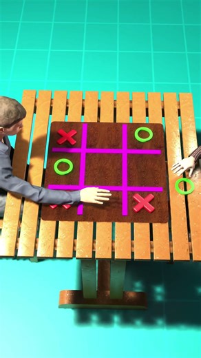 Win Every Tic Tac Toe Game (3D Animation)⭕❌🤩#3danimation #tictactoe#blender3d#amazing#shorts#reels