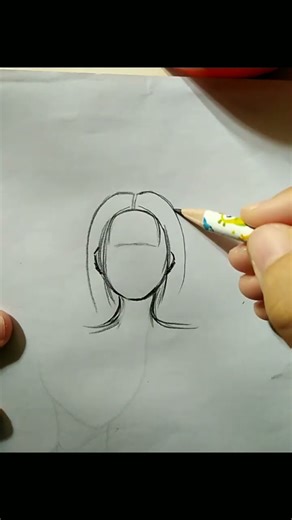 How to draw short Hair step by step with pencil #shorts #art #drawing #رسم#creative #satisfying#fyp