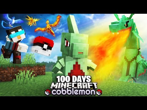 I Spent 100 Days in Cobblemon in Minecraft Survival!