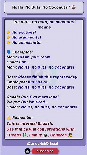 "No Cuts, No Buts, No Coconuts" 🥥 | What Does It Mean?