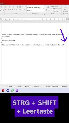 TextMaker Geschütztes Leerzeichen