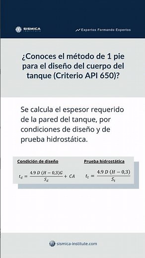 Diseño del cuerpo del tanque (Criterio API 650)