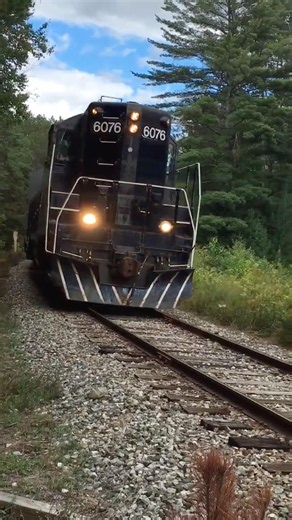 Adirondack Scenic Railroad 6076 echoing through the High Peaks
