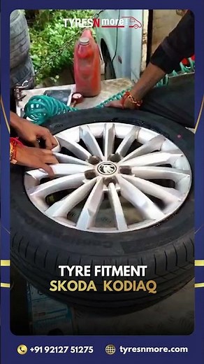 Skoda Kodiaq Tyre Fitment by TyresNmore #tyresnmore #qualitytyres #tyrefitment #automobile