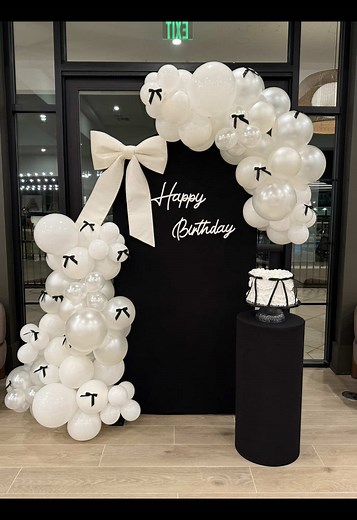 Black & White Bow Themed Birthday Party Ideas
