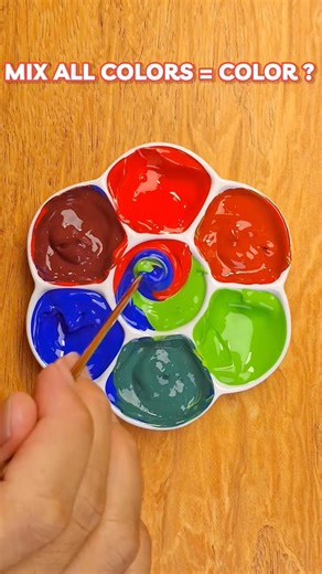 Red + Green + Blue = ? #colormixing #satisfying