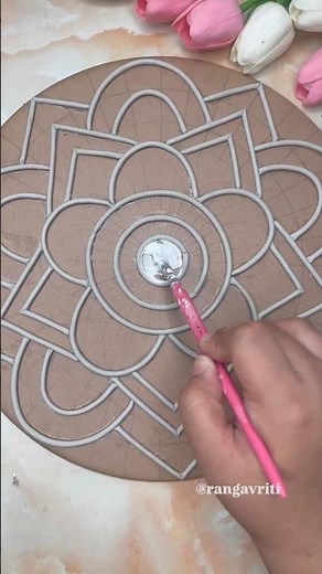 Traditional Lippan Art Making Process | Mud Mirror Art Tutorial #shorts