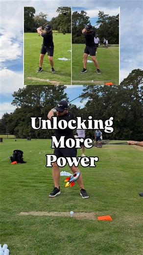 👉 HERE’S HOW WE ADDED 50 YARDS TO THE DRIVER 🚀 📝This student has done some really nice work on his golf swing over the past few months, but the driver was still giving us some issues. 🛑The issue was the upper body was staying too stacked on top of the lower body throughout the entire swing. Therefore the angle of attack was too steep and despite hitting some great positions from the down the line angle the path was still a bit out to in. 🙌 We made sure that we created enough distance betwee