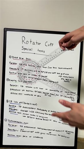 Rotator cuff special tests📝 #dptstudent #ptastudent #physicaltherapy