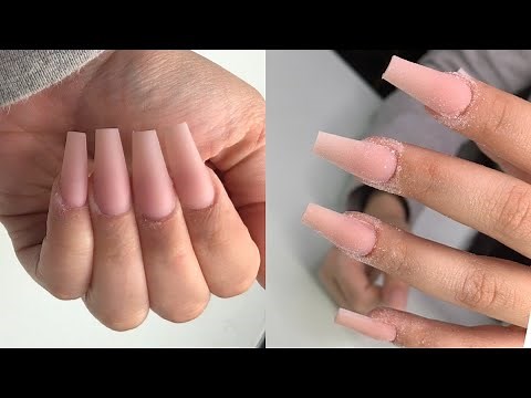 How To : Beginner Friendly Prep, Shape, Easy Application.. Coffin Acrylic Nail