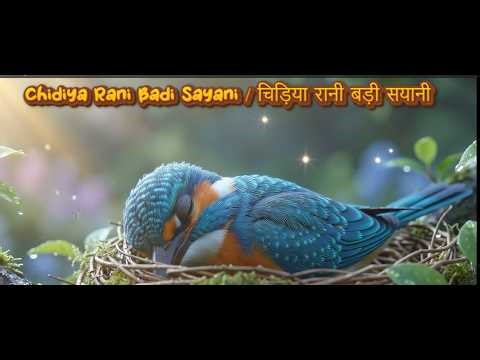 चिड़िया रानी बड़ी सयानी। Chidiya Rani । हिंदी बाल गीत। Children poem Hindi। Kids rhyme Hindi।