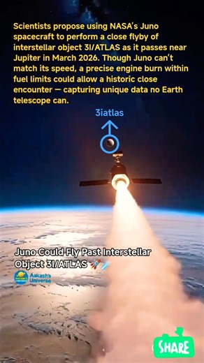 Juno Could Fly Past Interstellar Object 3I/ATLAS 🚀☄️