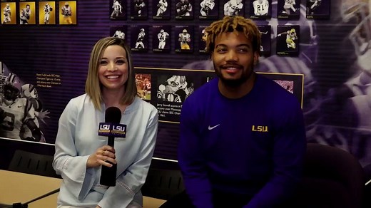 In the first of two interviews today, Emily Dixon sits down with running back Derrius Guice to talk about spring practice. | LSU Football
