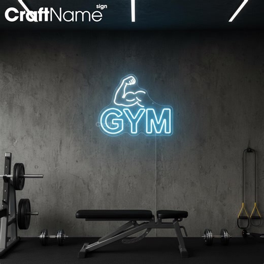 Fitness Gym Neon Wall Art for Home Workout Room or Training Studio Decor, Motivational LED Sign for Home Gym or Personal Fitness Space - Etsy