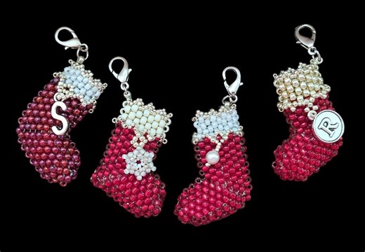 Christmas Stocking PDF Pattern – Festive Charm & Earring Tutorial - Etsy