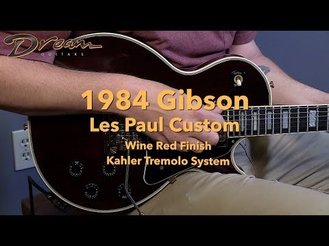Dream Guitars - 1984 Gibson Les Paul Custom, Kahler Tremolo System, Wine Red Finish #guitardemo