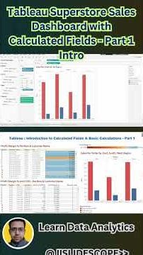 Tableau Superstore Sales Dashboard with Calculated Fields - Part 1 - Intro - #tableaututorial